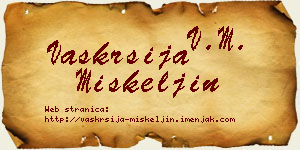 Vaskrsija Miškeljin vizit kartica